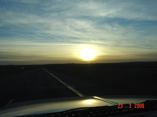 sunset west of wamsutter