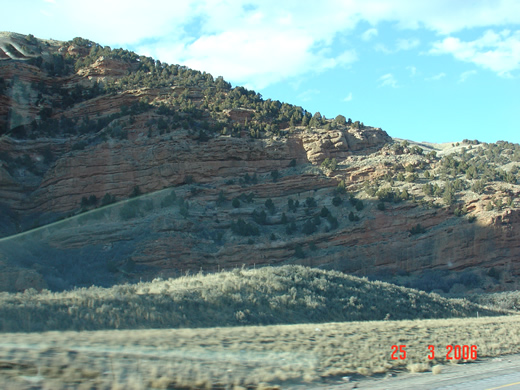 red rocks just into wyoming
